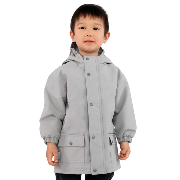 >Jan & Jul Kids Cozy-Dry Waterproof Jacket - Greystone