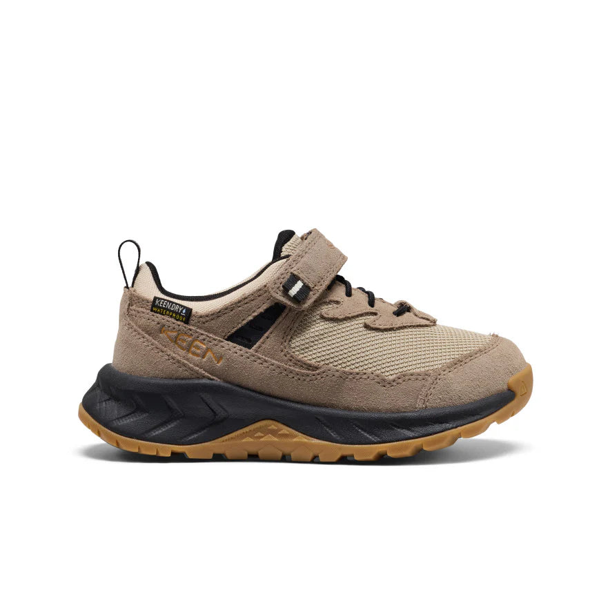 >KEEN Kids Hightrail Waterproof Hiking Shoe - BRINDLE/OAK BUFF