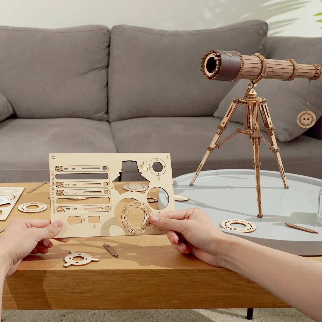 >Hands Craft DIY Wooden Puzzle: Monocular Telescope