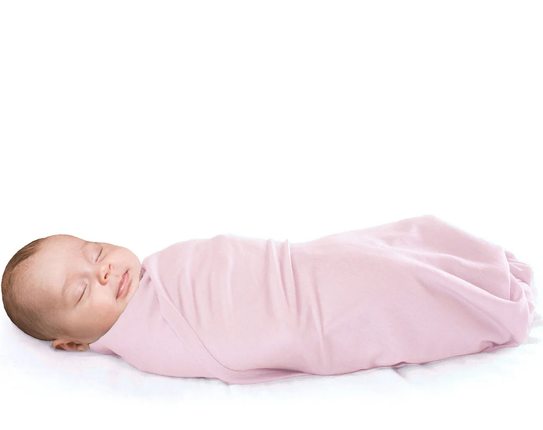 >Woolino Merino Wool Swaddle Blanket 39" x 35.5" - Pink