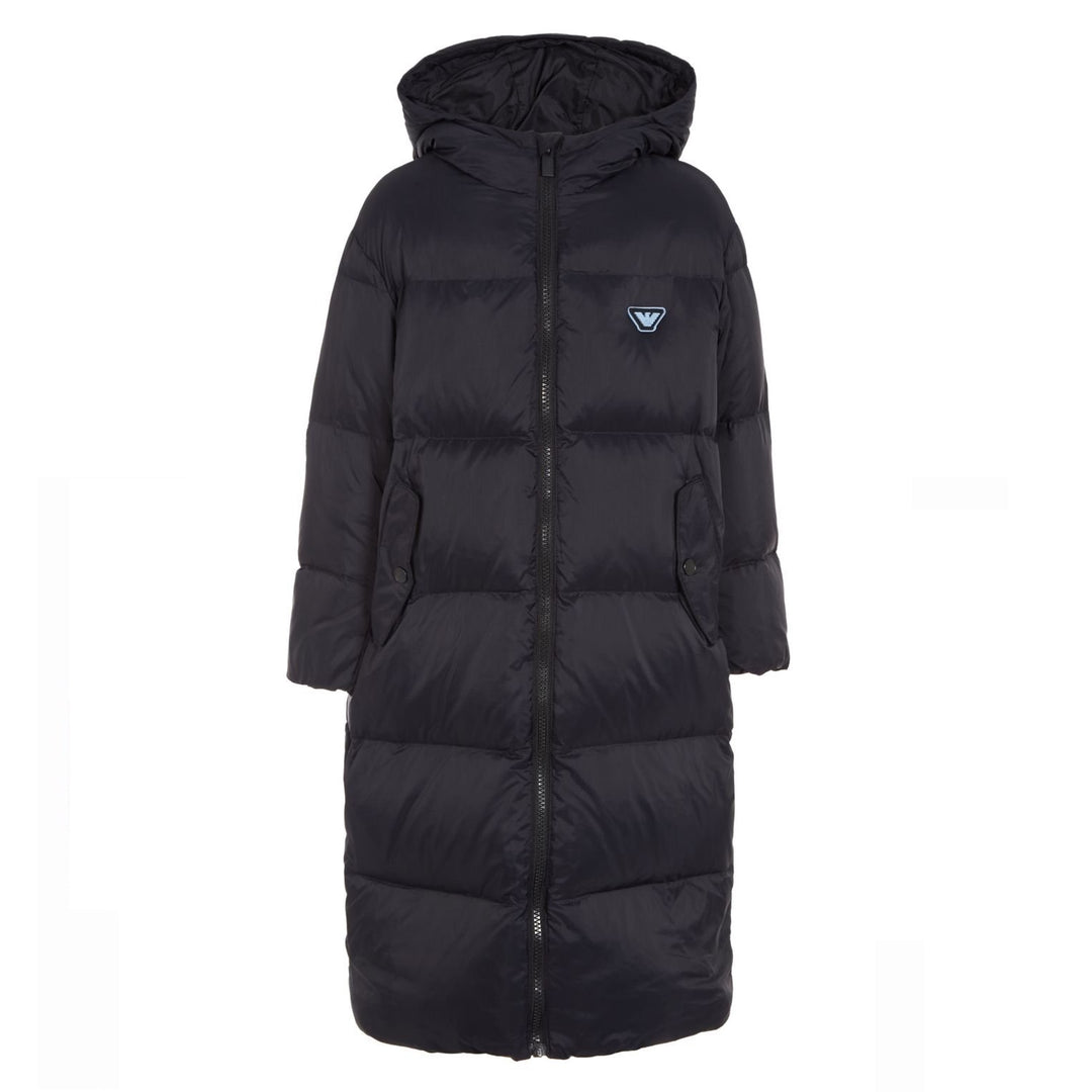 Emporio Armani Kids Long Recycled Down Jacket - Blue Navy