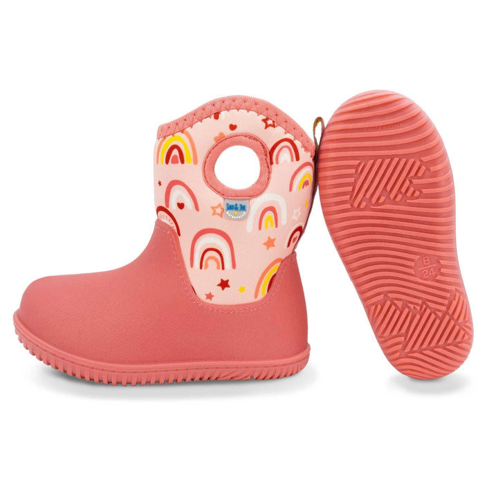 >Jan & Jul Kids Toasty-Dry Lite Winter Boots - Pink Rainbow