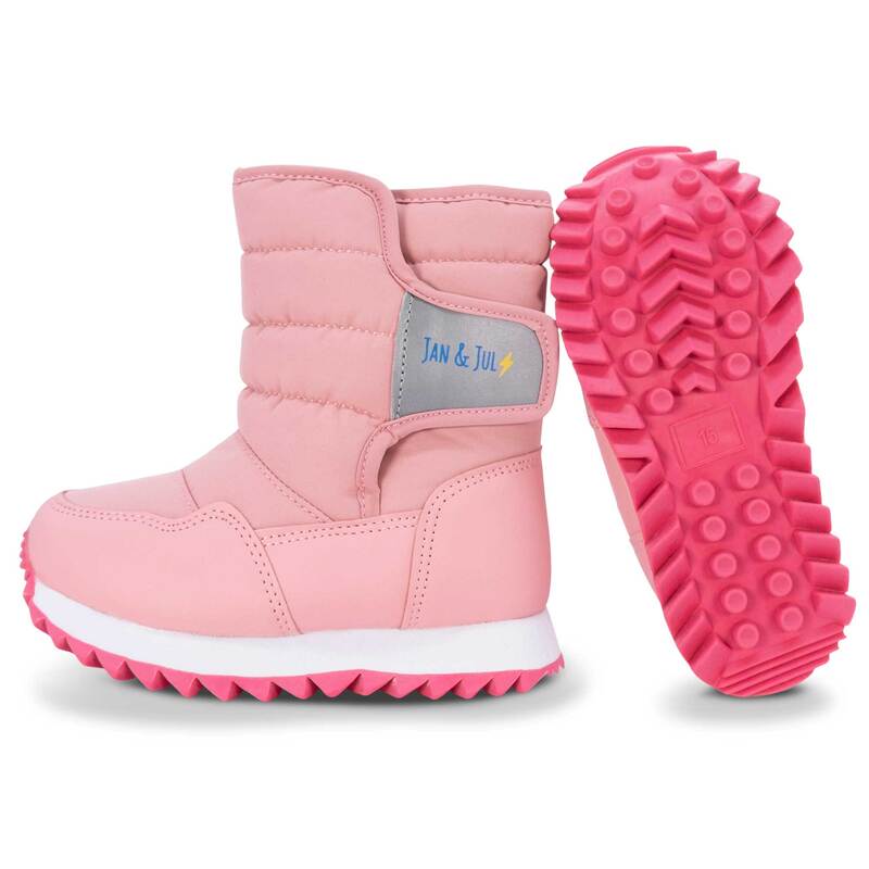 >Jan & Jul Kids Toasty-Dry Tall Puffy Winter Boots - Dusty Pink