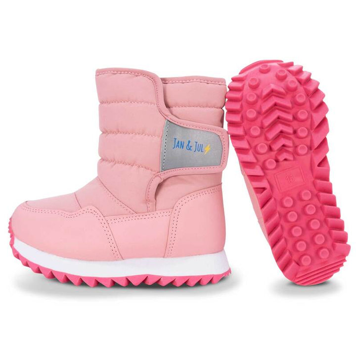 >Jan & Jul Kids Toasty-Dry Tall Puffy Winter Boots - Dusty Pink