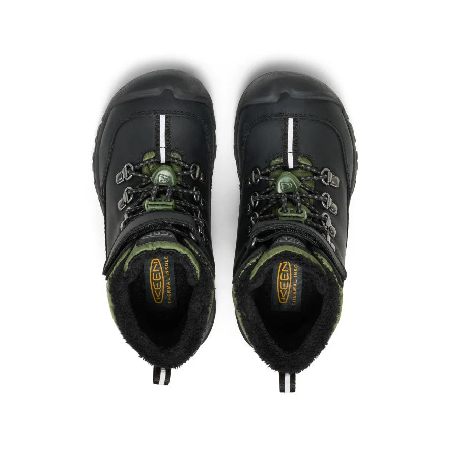 >KEEN Kids Kanibou Waterproof Winter Boot - BLACK/BRONZE GREEN
