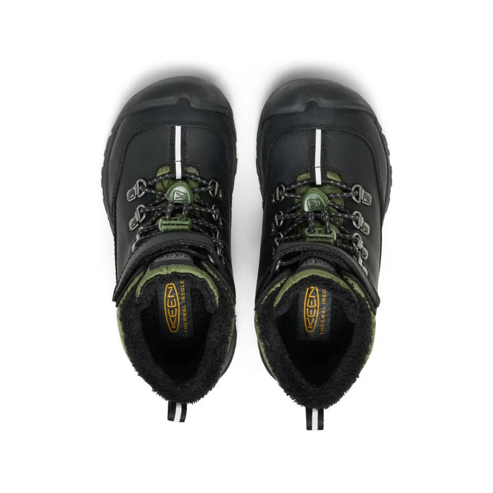 >KEEN Kids Kanibou Waterproof Winter Boot - BLACK/BRONZE GREEN