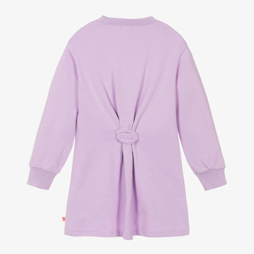 Billieblush Girls Purple Flower Sweatshirt Dress - 5Y/8Y