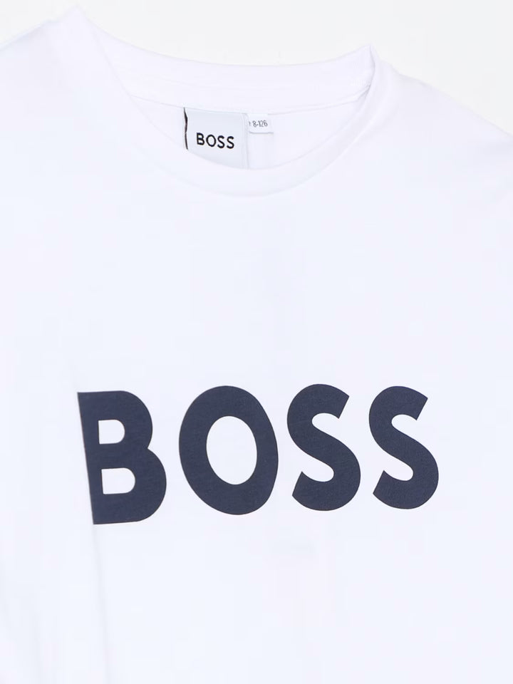 BOSS Kids White Logo T-Shirt