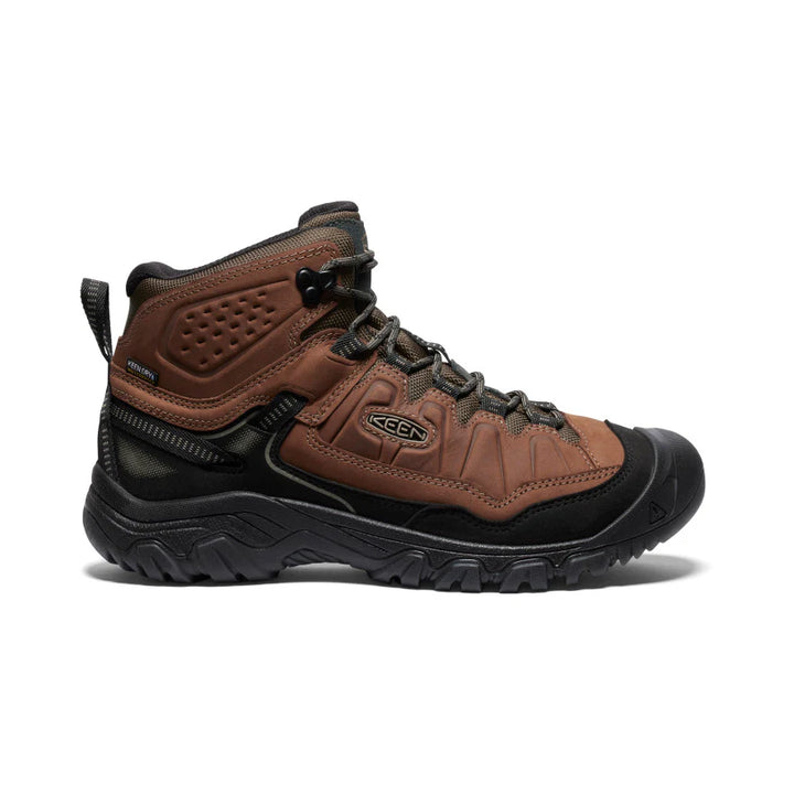 >KEEN Men's Targhee IV Wide Waterproof Hiking Boot - BISON/BLACK