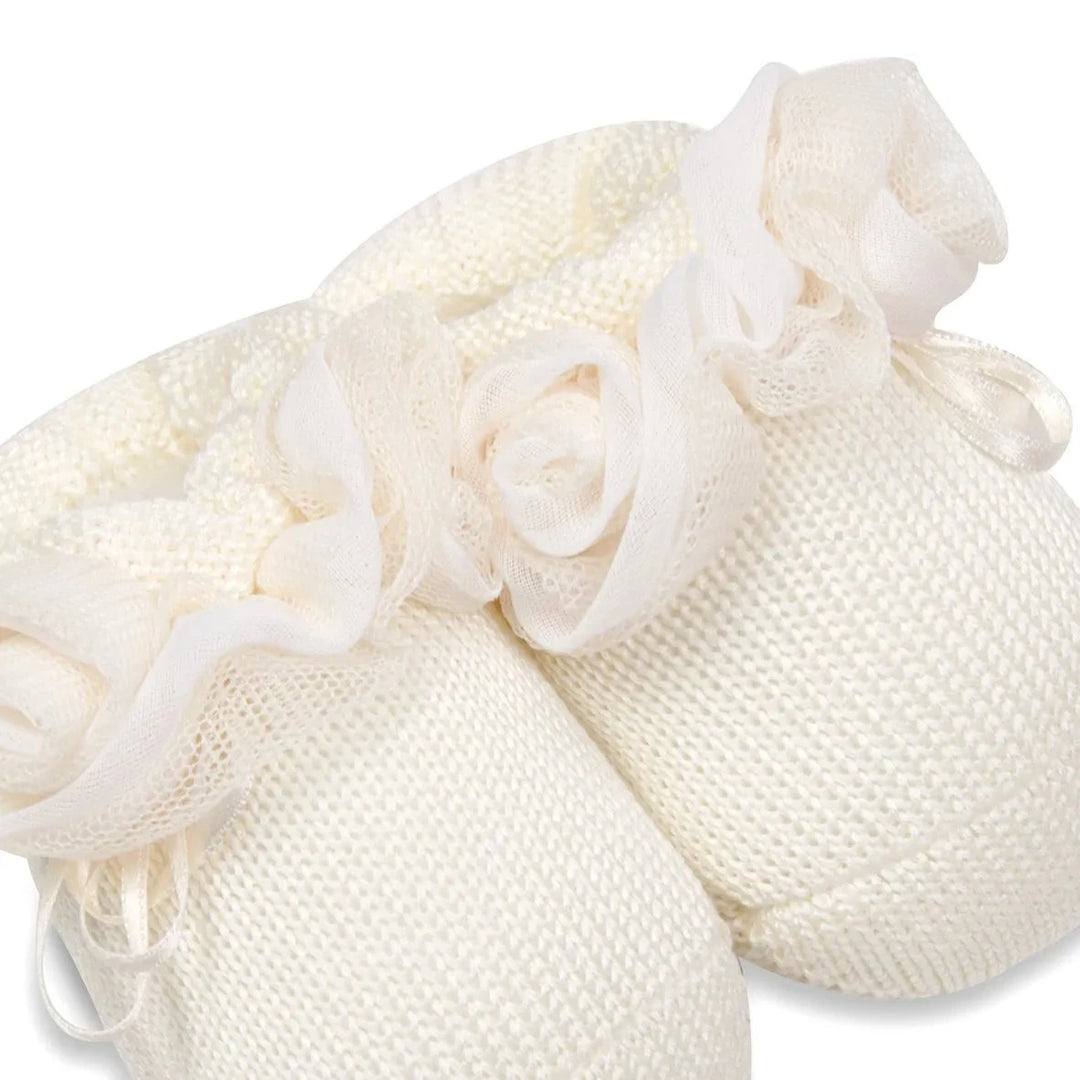 La Perla Baby Girl's SCARPINA 'ROSE' Booties - Off White