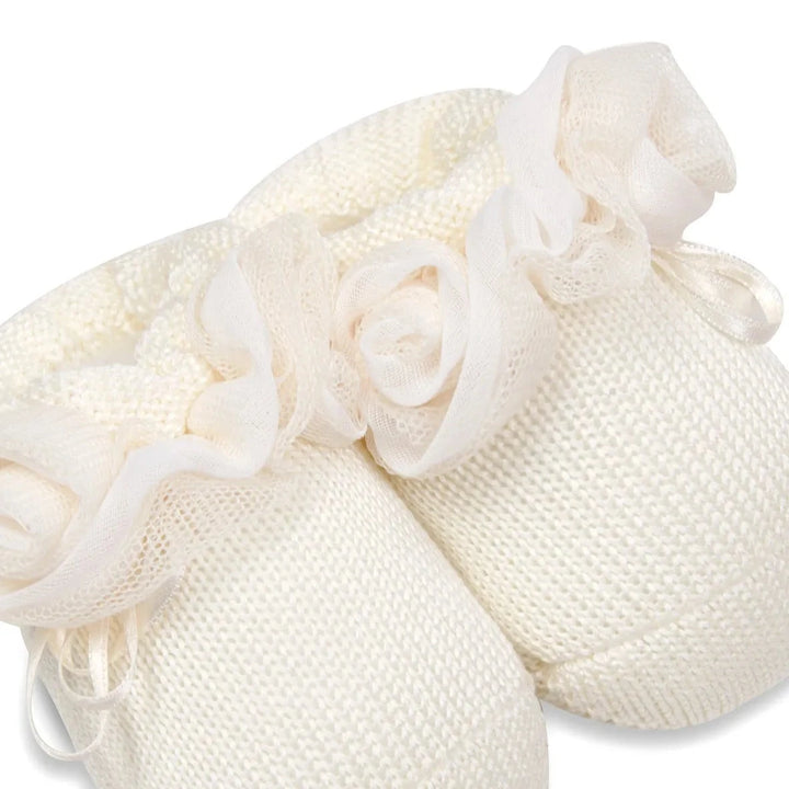 La Perla Baby Girl's SCARPINA 'ROSE' Booties - Off White