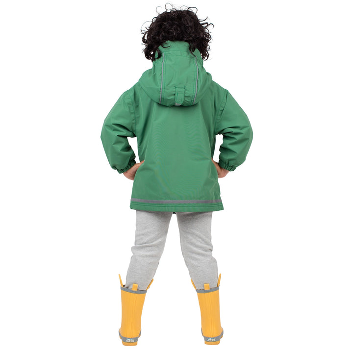 >Jan & Jul Kids Cozy-Dry Waterproof Jacket - Fern Green