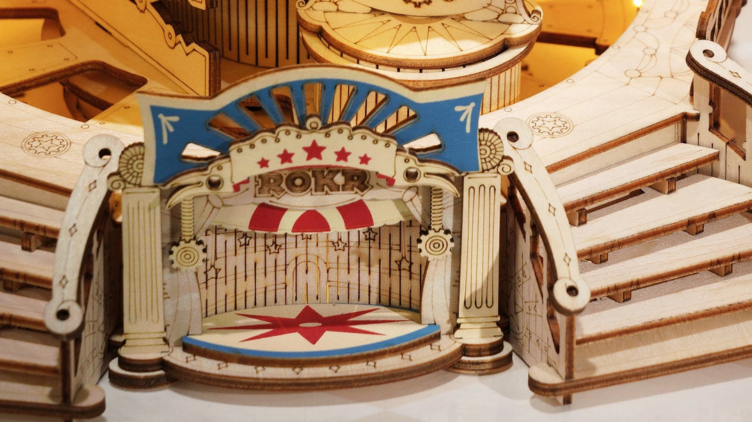 >Hands Craft Electro-Mechanical Wooden Puzzle: Tilt-A-Whirl