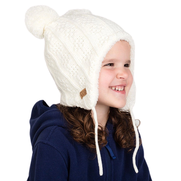 >Jan &amp; Jul Kids Knit Bear Beanies - Cream Bear