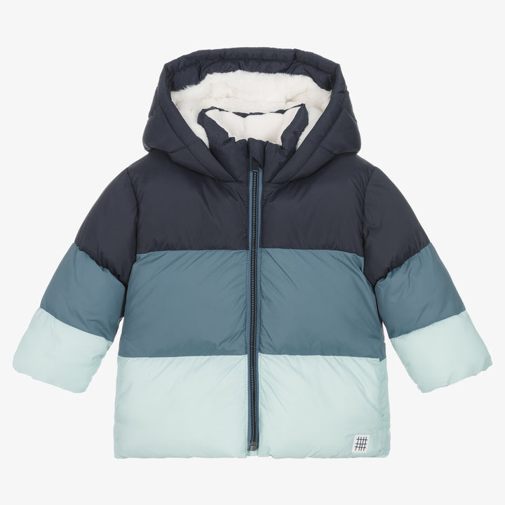 CARRÉMENT BEAU Baby Blue Hooded Puffer Jacket - 9M