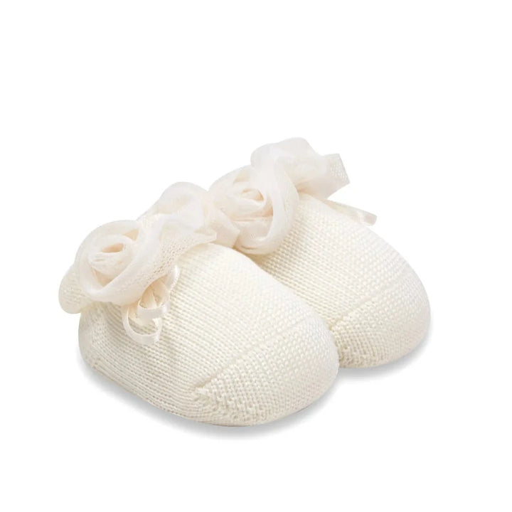 La Perla Baby Girl's SCARPINA 'ROSE' Booties - Off White