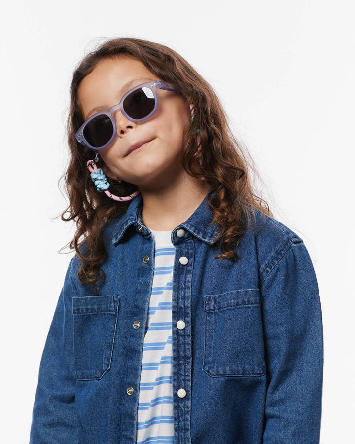 IZIPIZI PARIS Kids Polarized Sunglasses in Square #C - Lavender
