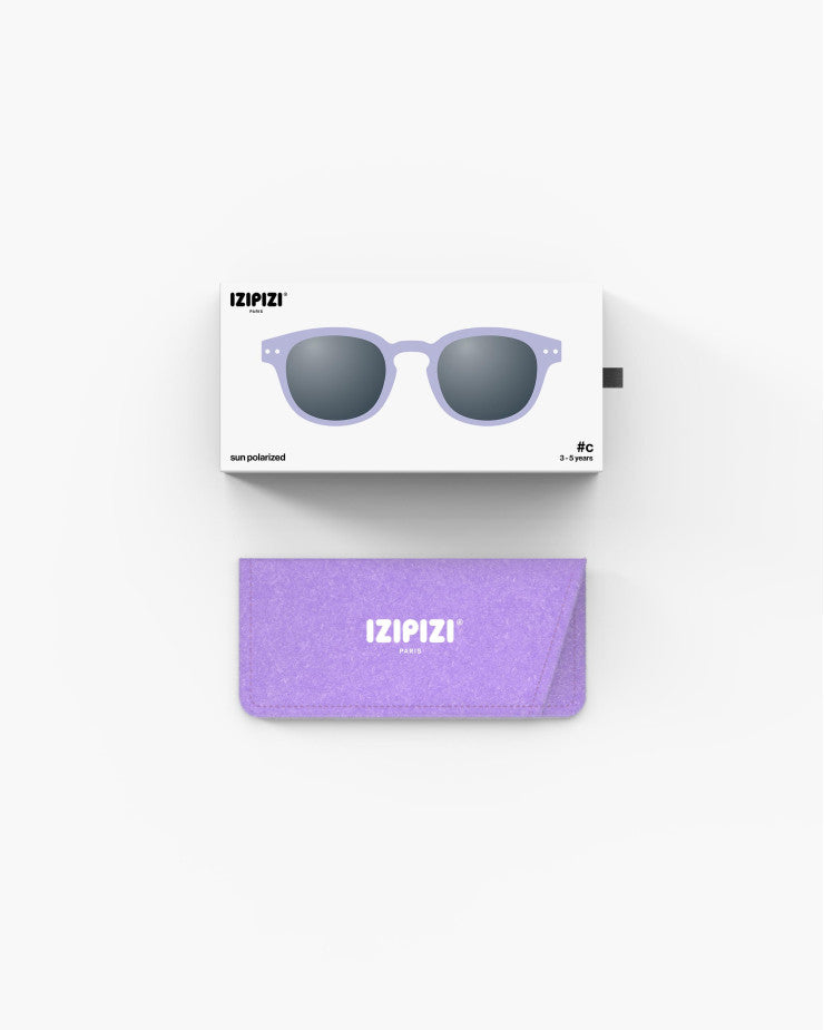 IZIPIZI PARIS Kids Polarized Sunglasses in Square #C - Lavender