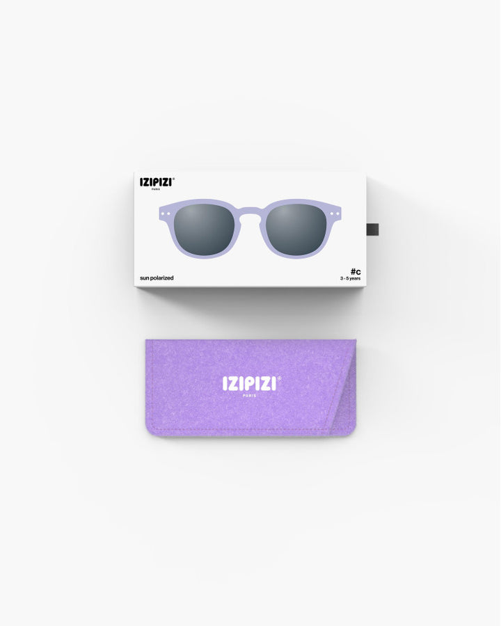 IZIPIZI PARIS Kids Polarized Sunglasses in Square #C - Lavender