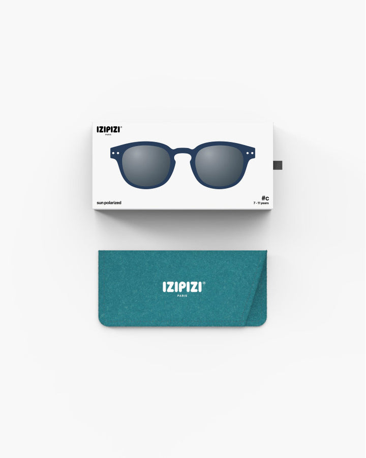 IZIPIZI PARIS Kids Polarized Sunglasses in Square #C - Navy Blue
