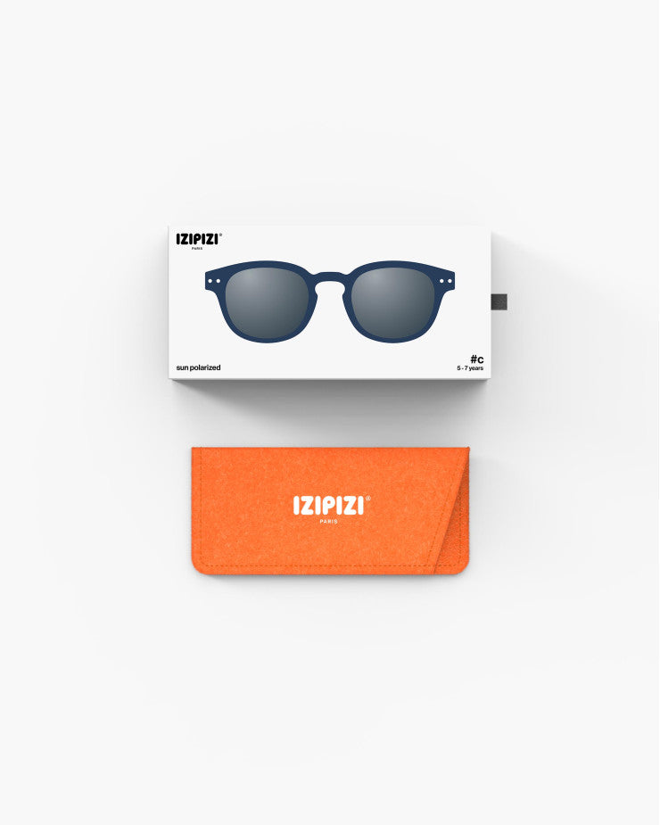 IZIPIZI PARIS Kids Polarized Sunglasses in Square #C - Navy Blue