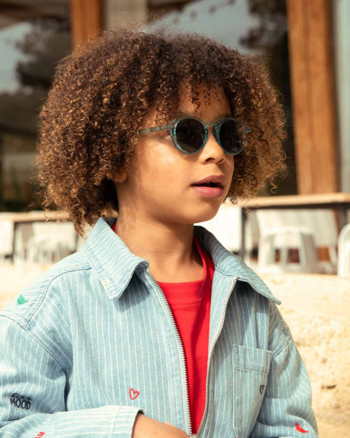 IZIPIZI PARIS Kids Polarized Sunglasses in Pantos #D CROSSROAD - Turquoise Stone