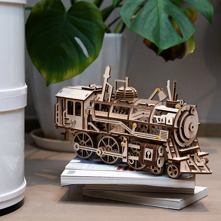 >Hands Craft DIY Wooden Puzzle: Locomotive