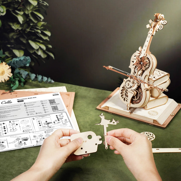 >Hands Craft DIY Mechanical Music Box: Magic Cello