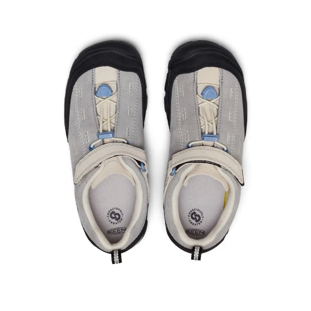 >KEEN Kids Jasper II Play-Anywhere Comfort Leather Sneaker - ALLOY/BIRCH