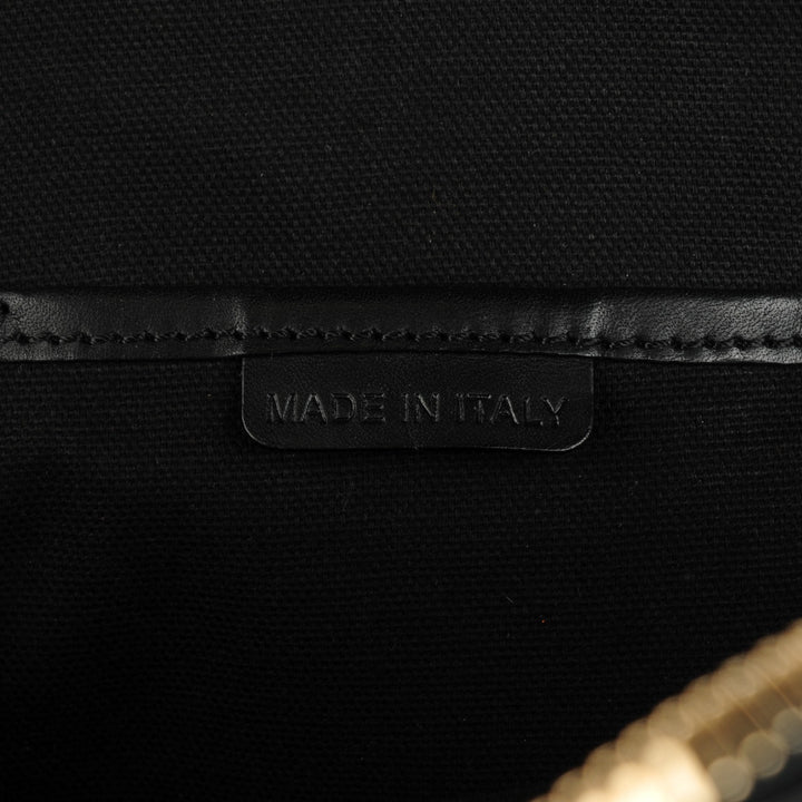 Burberry Black Leather House Check Canvas Small Orchard Bowling Bag
