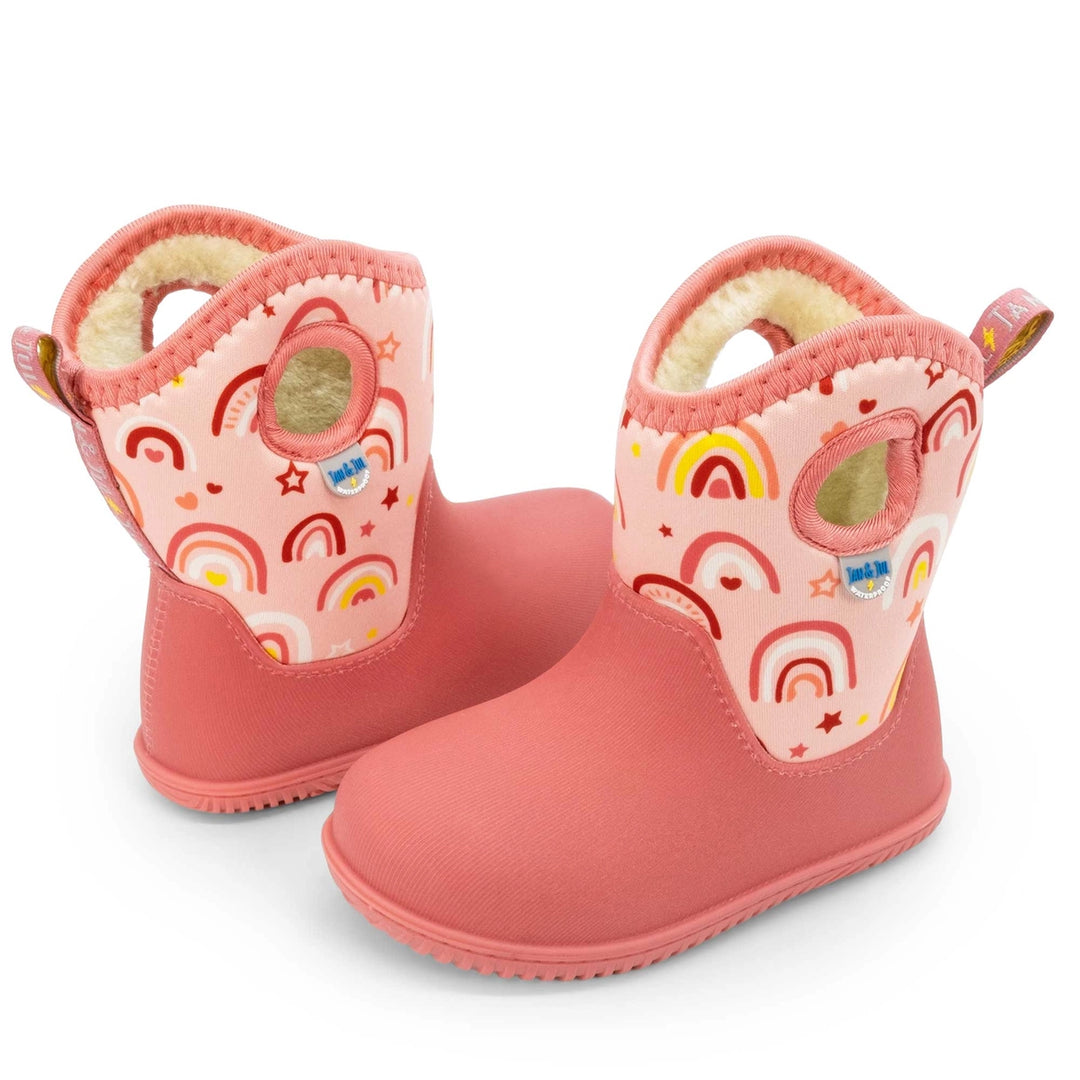 >Jan & Jul Kids Toasty-Dry Lite Winter Boots - Pink Rainbow