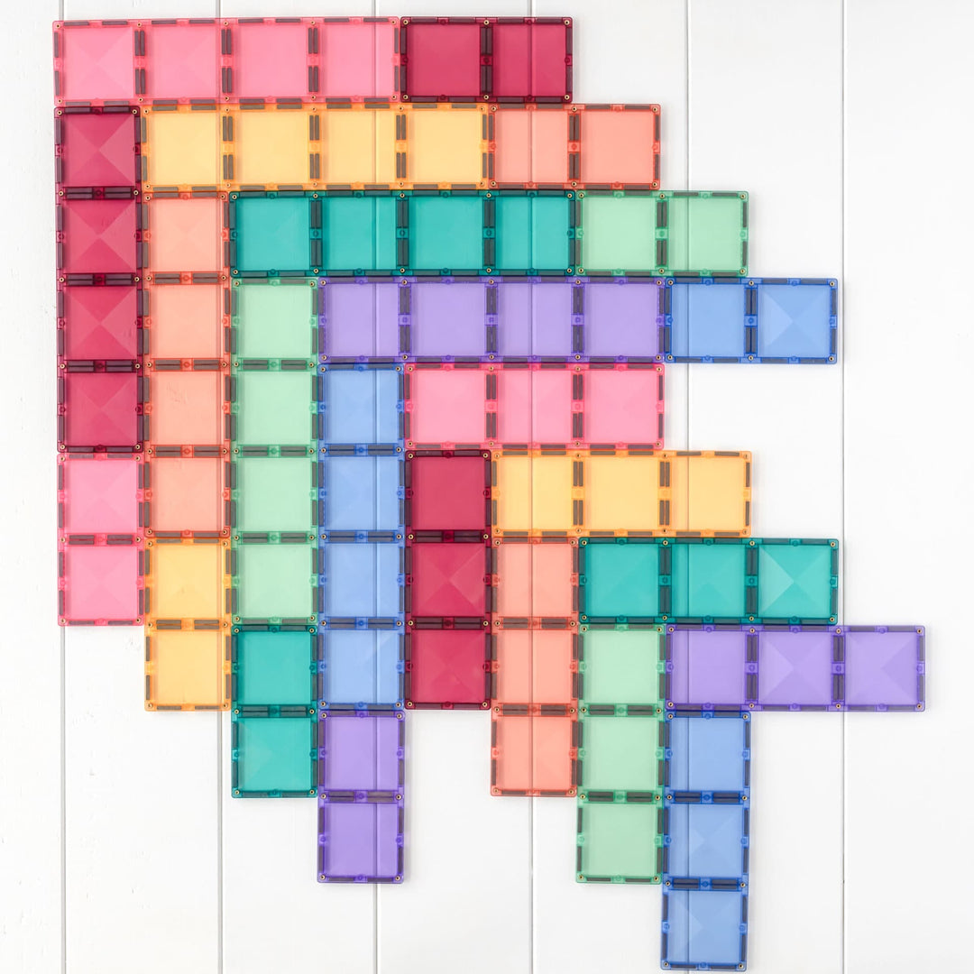 >CONNETIX Pastel Tiles - 24 Pieces Rectangle Pack