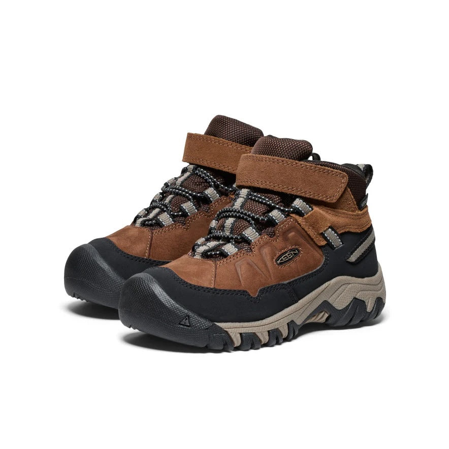 >KEEN Kids Targhee Waterproof All-Terrain Hiking Boot - BISON/BRINDLE