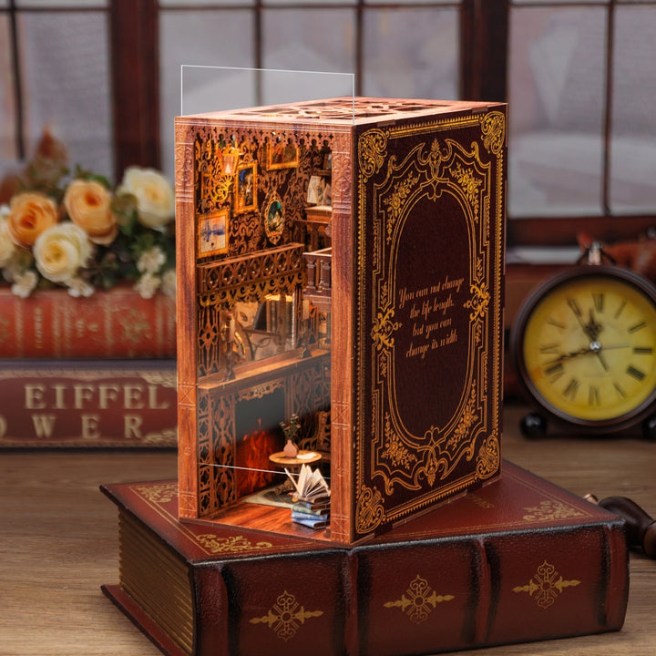 >Hands Craft DIY Book Nook Kit: Eternal Bookstore with Dust Cover