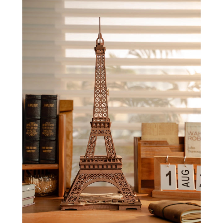 >Hands Craft DIY 3D Wooden Puzzle w/ Led Lights: Night of the Eiffel Tower