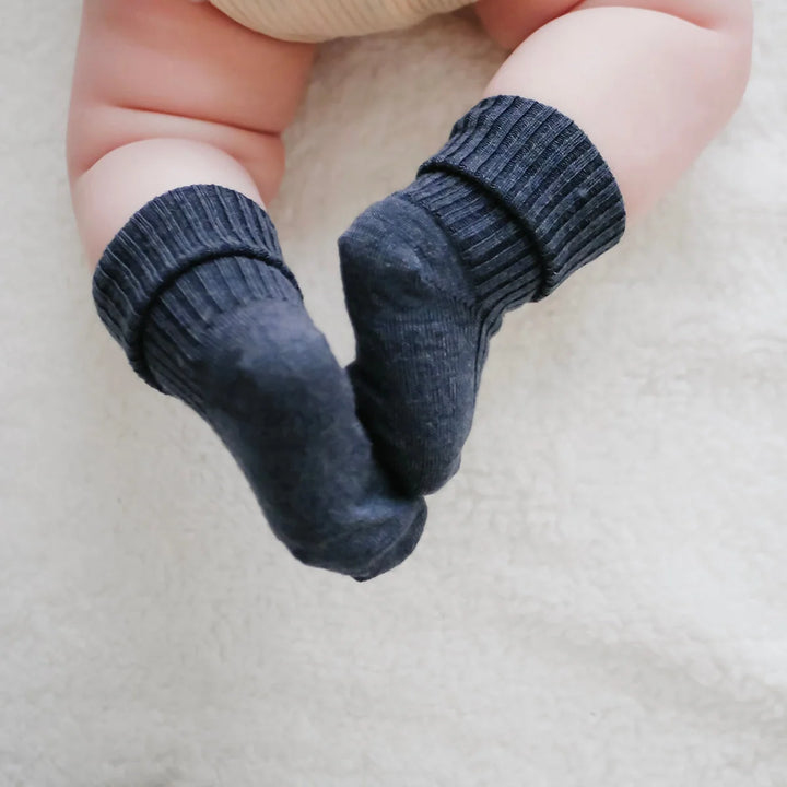 >Woolino Baby and Toddler Wool Socks - Blue
