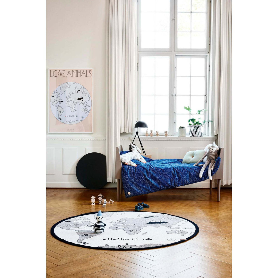 OYOY Living World Rug - Offwhite / Black