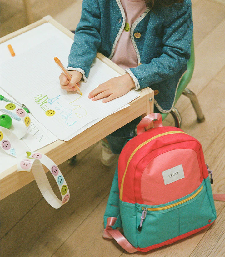 State Bags Kane Kids Mini Backpack in Pink/Mint