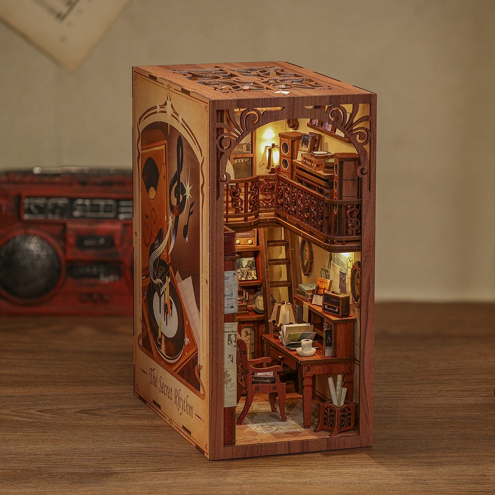 Rokr Puzzles DIY Book Nook Kit: the Secret Rhythm with Dust Cover