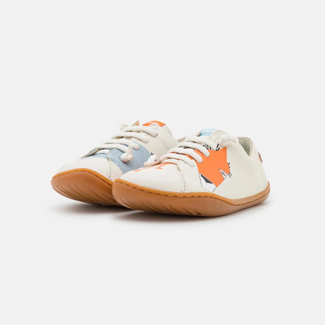 Camper Kids TWINS "A Horse" Printed Leather Sneakers