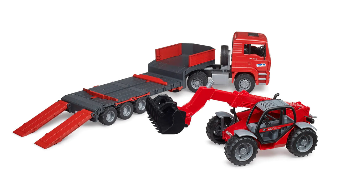 >Bruder 02774 MAN TGA Loader truck with Manitou Loader