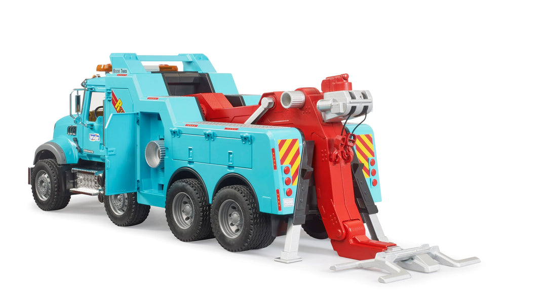 >Bruder 02831 Mack Granite Recovery and Towing Truck with Light and Sound Module 24.8 x 8.3 x 9.1 inch