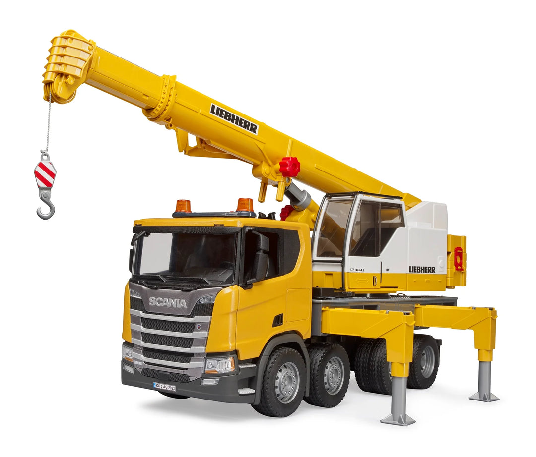 >Bruder 03571 SCANIA Super 560R Liebherr Crane Truck w/ Light&Sound 24.4 x 7.3 x 10.6 inch