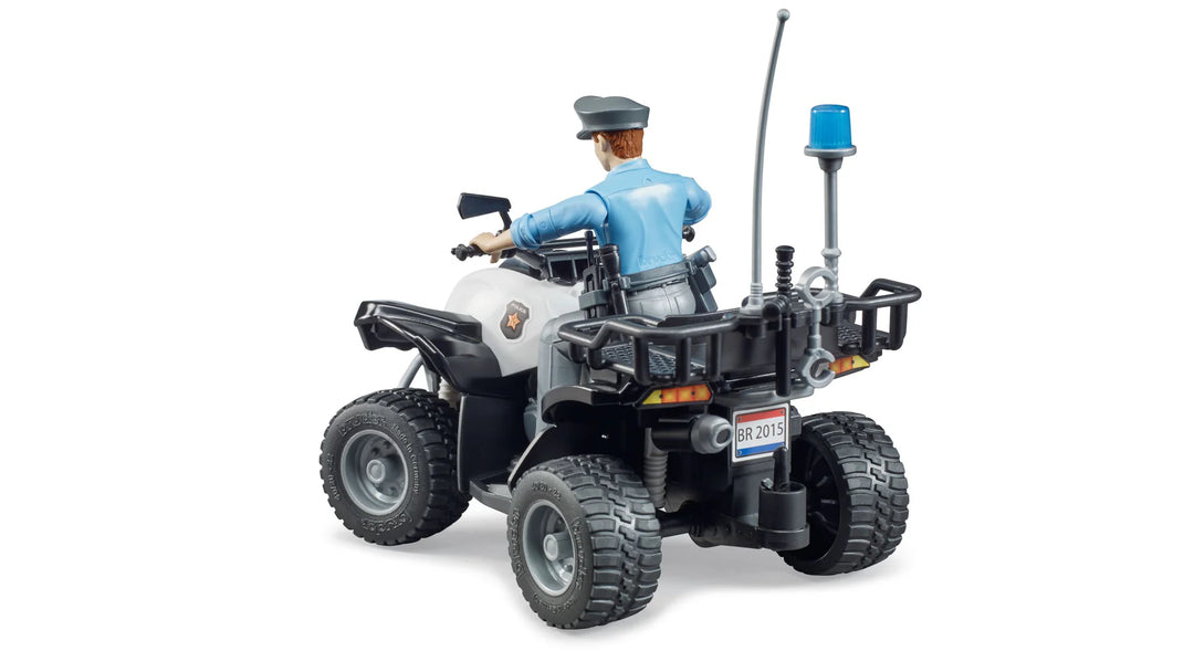 >Bruder 63011 Police Quad w/ Light Skin Policeman and Accessories