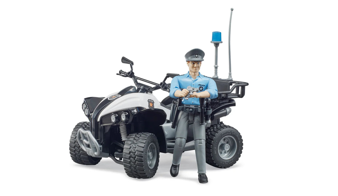 >Bruder 63011 Police Quad w/ Light Skin Policeman and Accessories