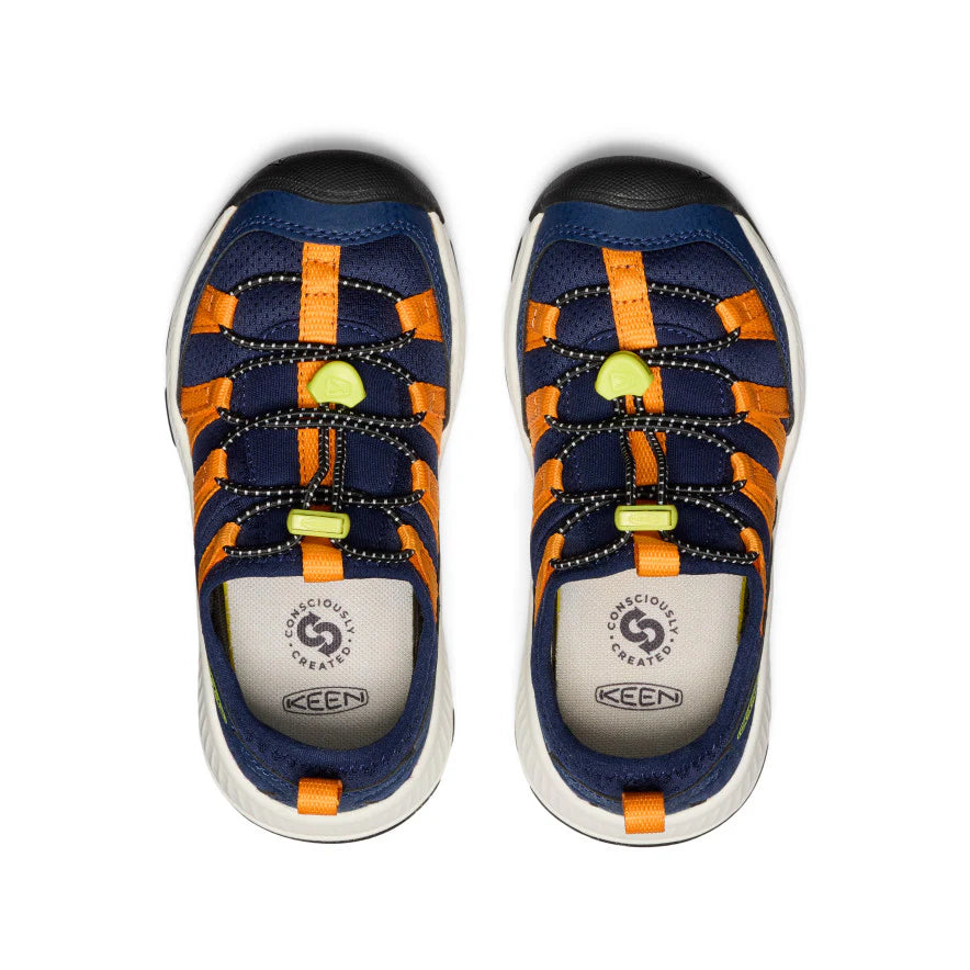 KEEN Kids Motozoa All-Terrain Sneaker - NAVAL ACADEMY/BRIGHT MARIGOLD