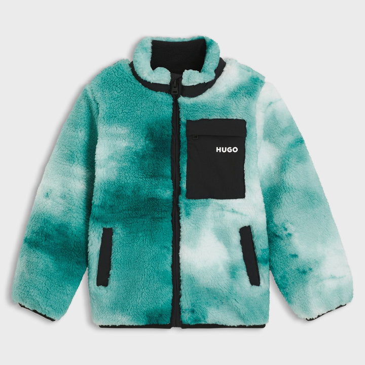 Hugo Kids Faux Shearling with Ripstop Pocket Jacket - 8Y