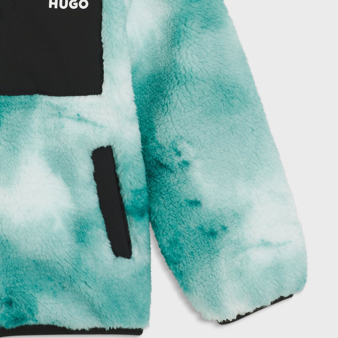 Hugo Kids Faux Shearling with Ripstop Pocket Jacket - 8Y