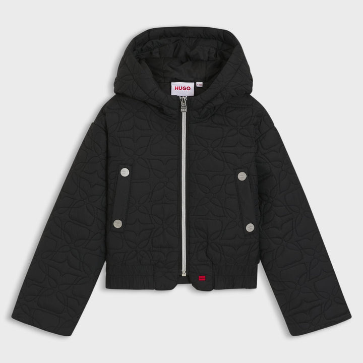 Hugo Kids Hooded Jacket with Elasticated Hem - 8Y