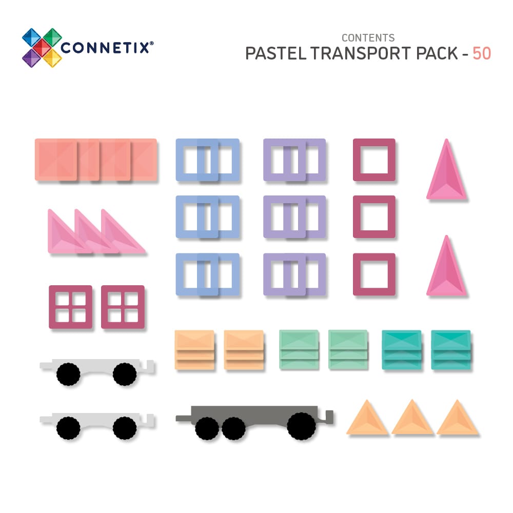 CONNETIX Pastel Tiles - Transport Pack 50 pc